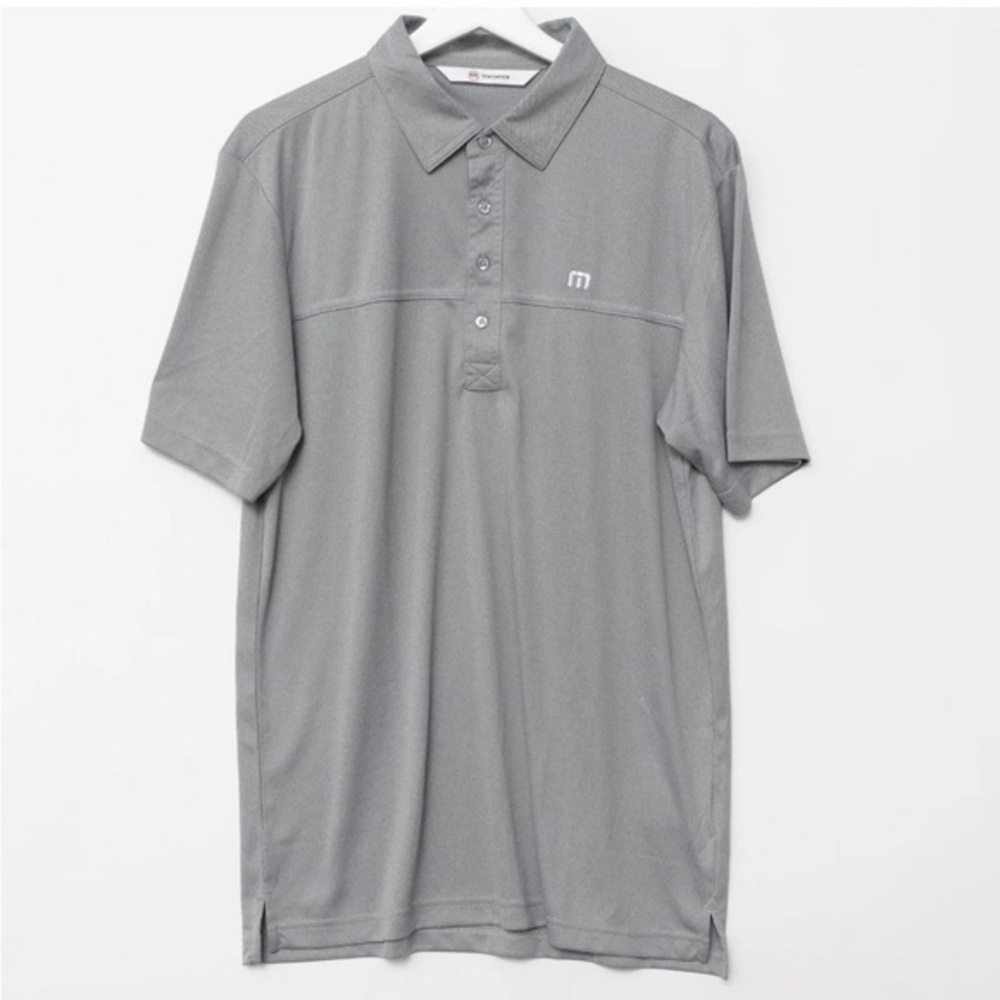 Travis Matthew Gray Polo Golf Shirt Large